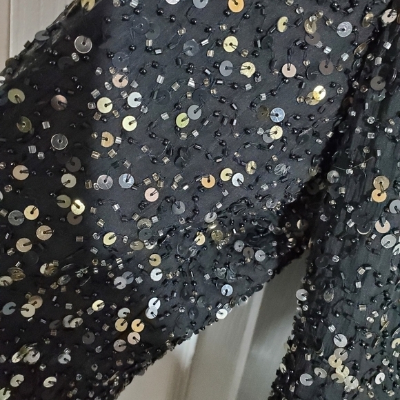 SCALA Vintage Sparkly Top with Shoulder Pads - Picture 15 of 15